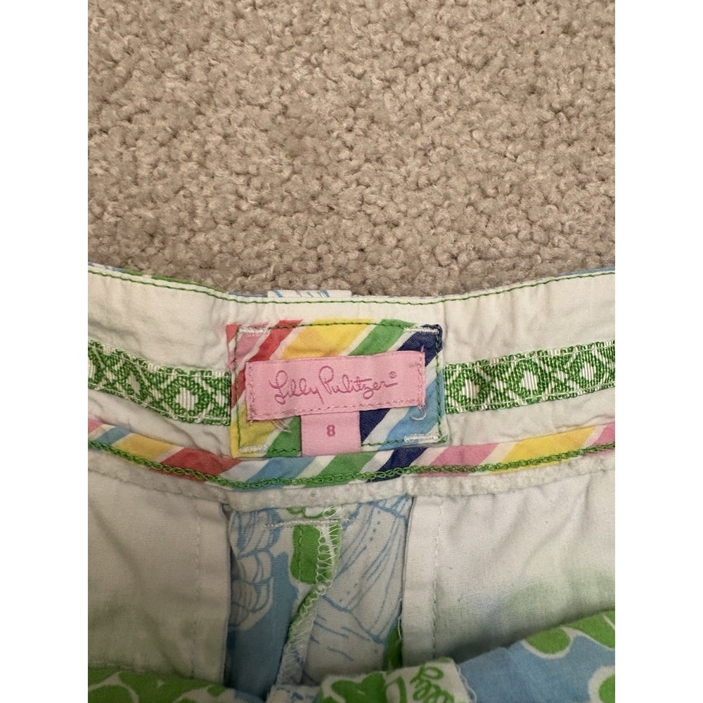 Women's Lilly Pulitzer Seashell Summer Vibes Chino Shorts Size 8 - Picture 2 of 5